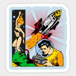 Vintage Sci Fi Comic Sticker